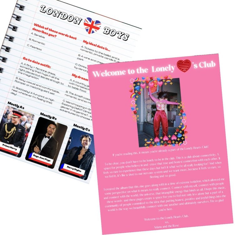 "Lonely Hearts Club Zine" - Physical Copy