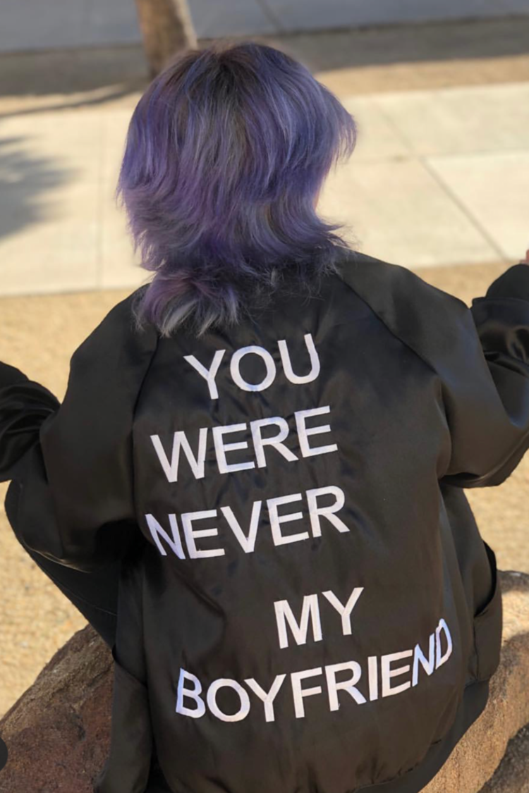 "You Were Never My Boyfriend" Bomber Jacket